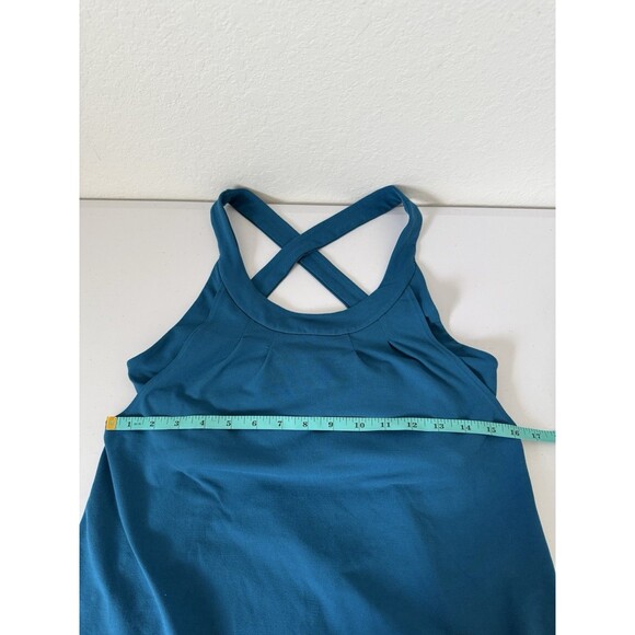 Toad & Co  Alluvial Tank Top Size M Built in Bra Athletic‎ Stretch Pullover Teal - Picture 9 of 12